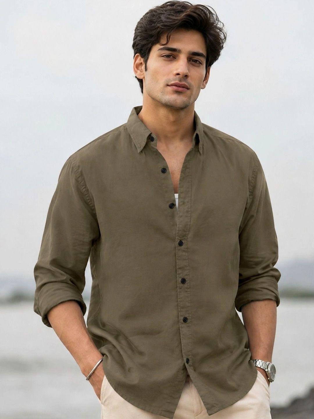 Zans and mens Men Standard Casual Shirt