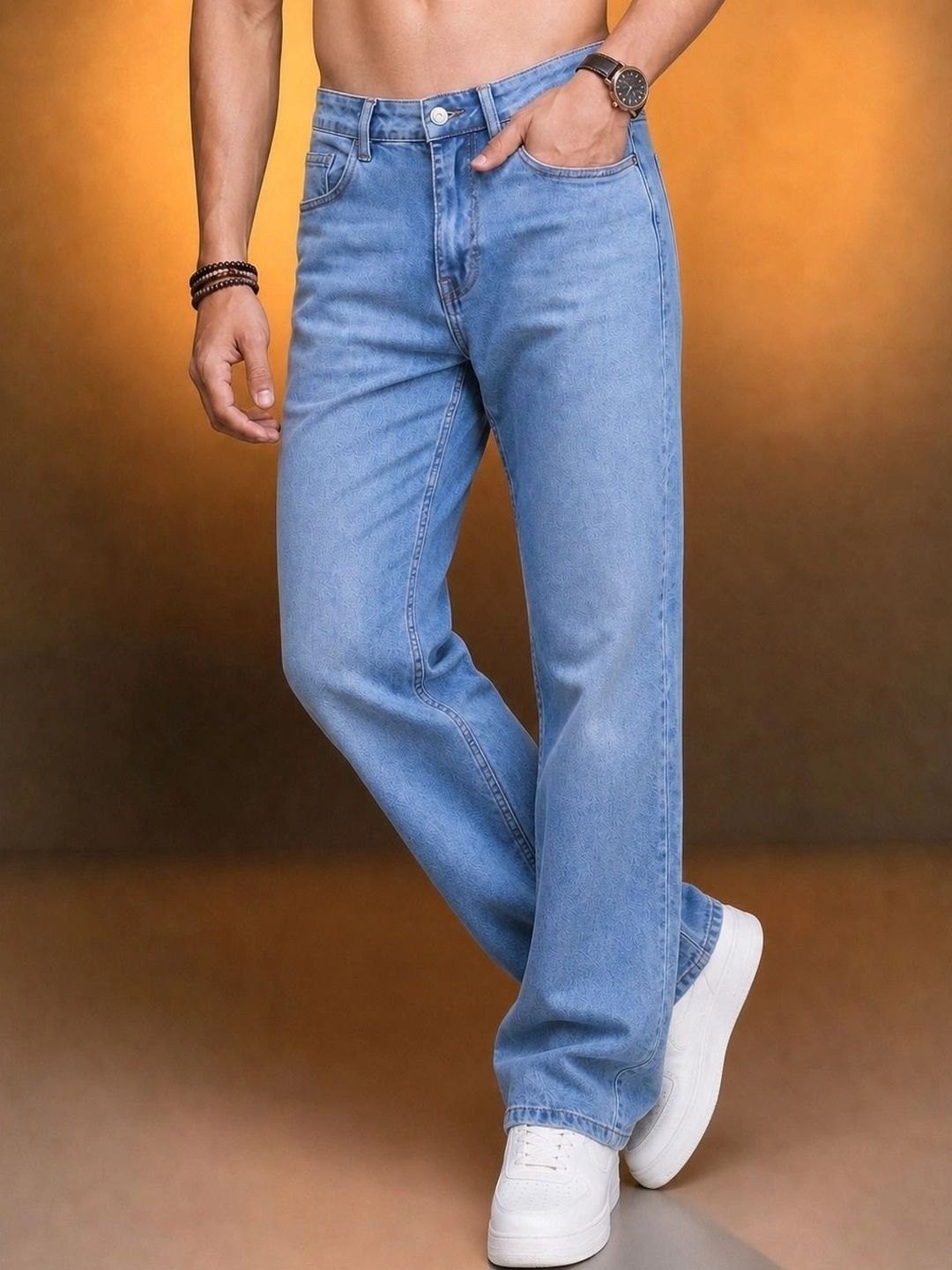 Roadster Men Jean Straight Fit Mid-Rise Stretchable Jeans