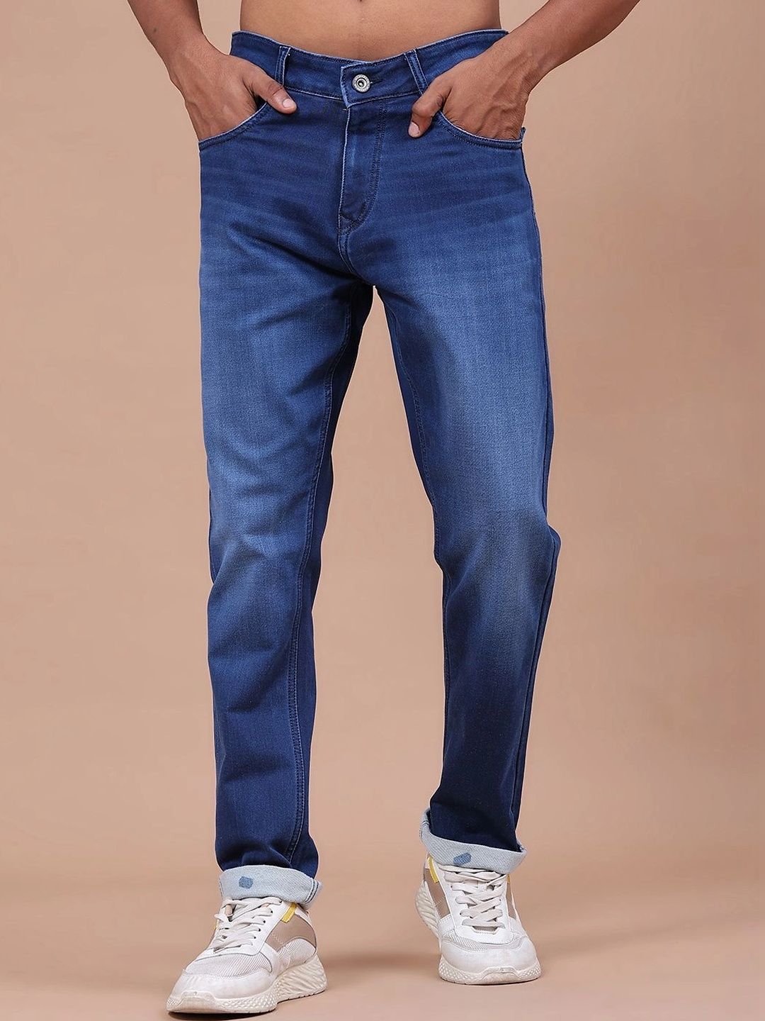V-Mart Men Solid Regular Fit Mid-Rise Jeans