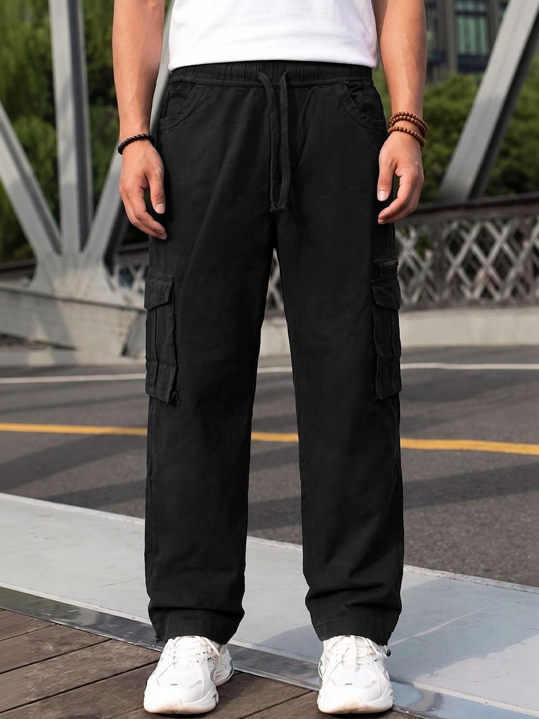 FTX Men Smart Regular Fit Mid-Rise Stretchable Jeans