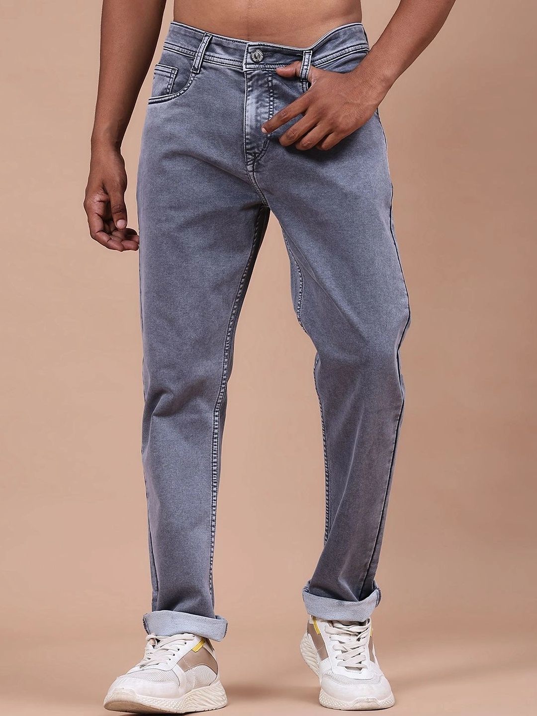 V-Mart Men Cotton Slim Fit Mid-Rise Stretchable Jeans