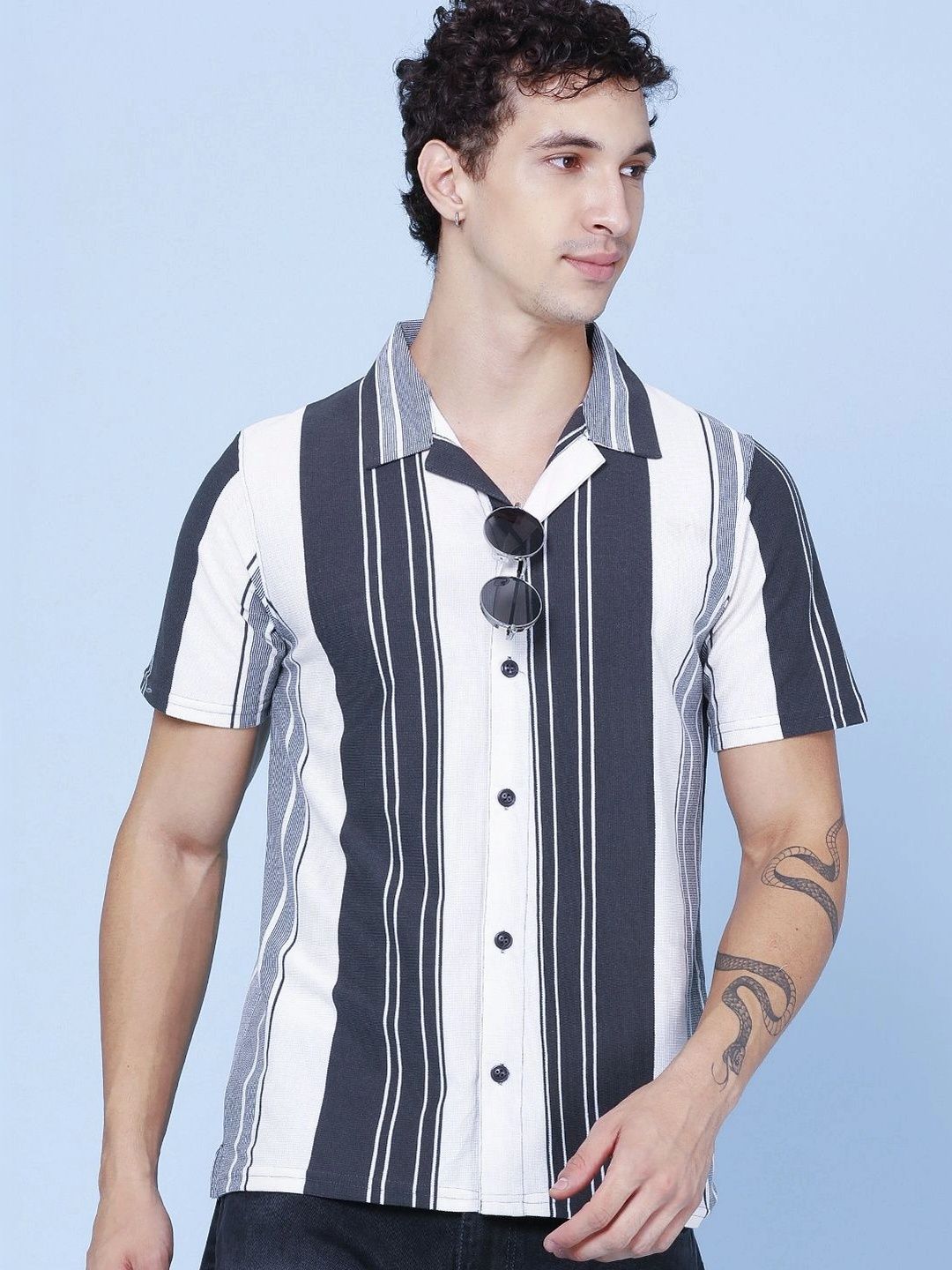 V-Mart Men Striped Casual Shirt