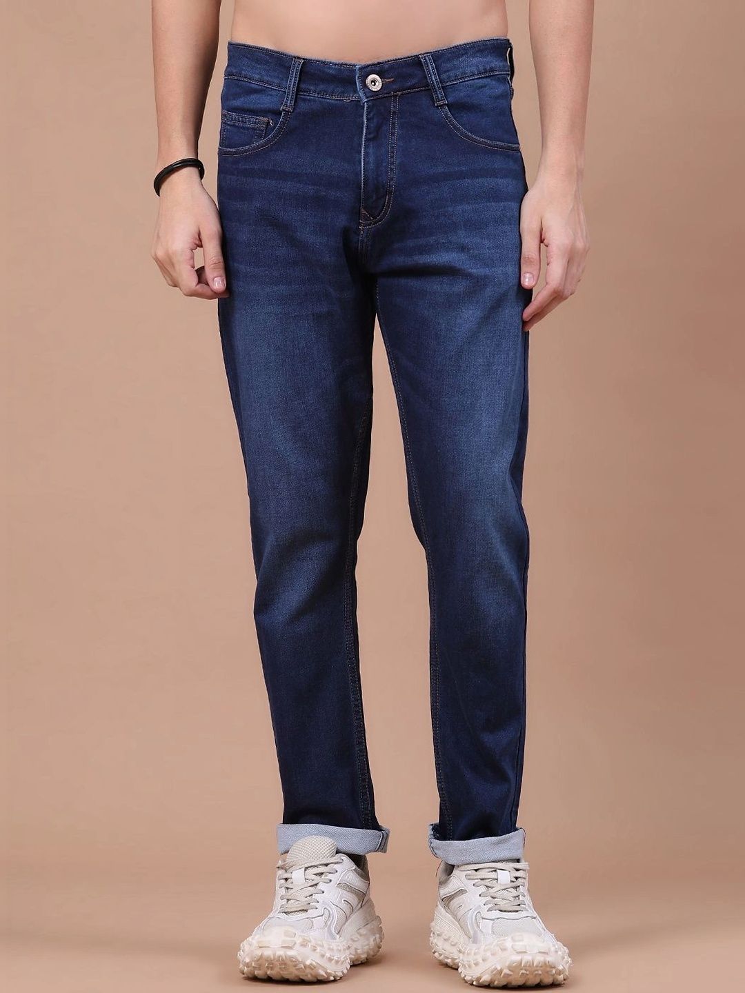 V-Mart Men Regular Fit Mid-Rise Light Fade Stretchable Jeans