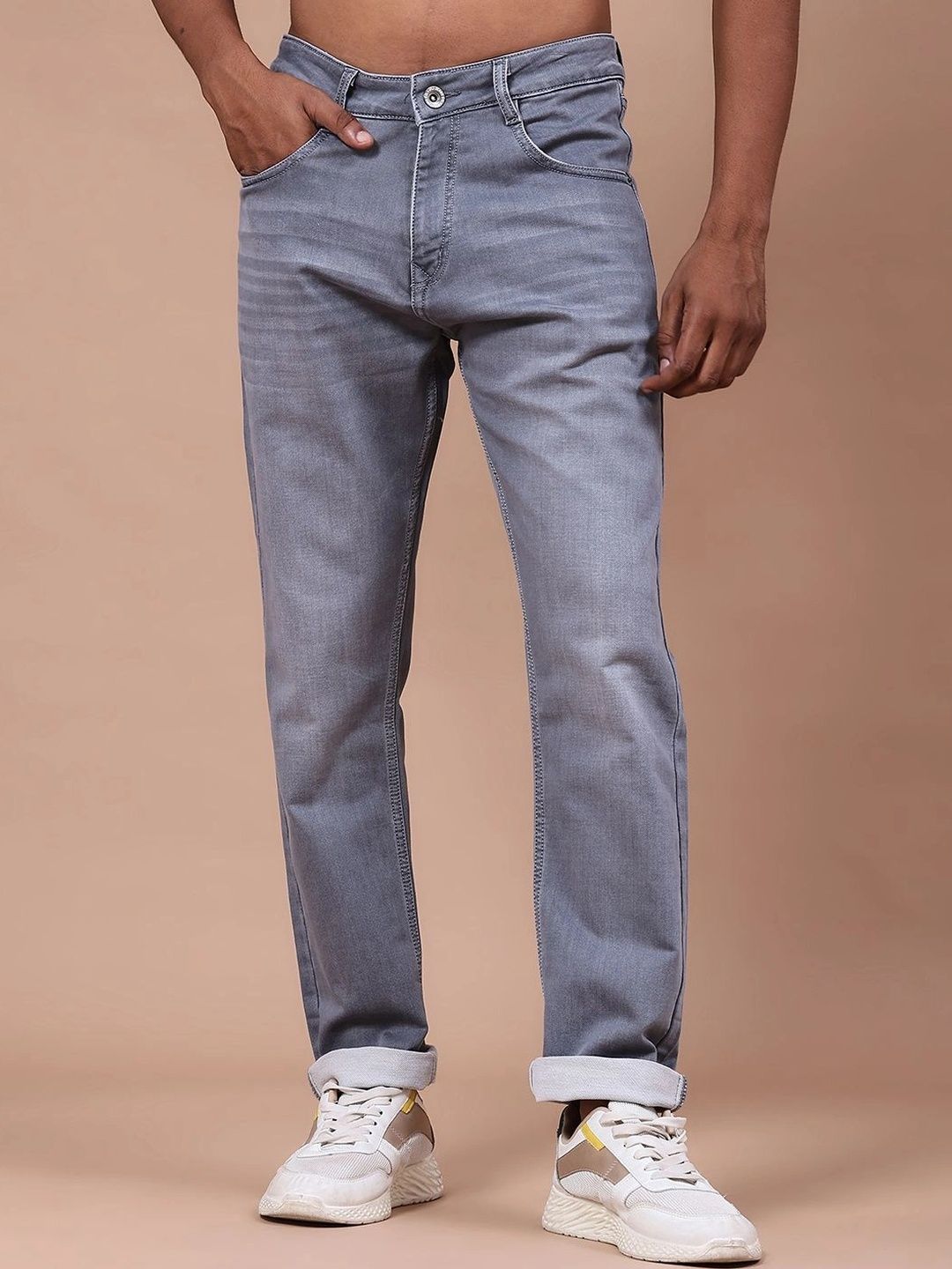 V-Mart Men Cotton Slim Fit Mid-Rise Stretchable Jeans