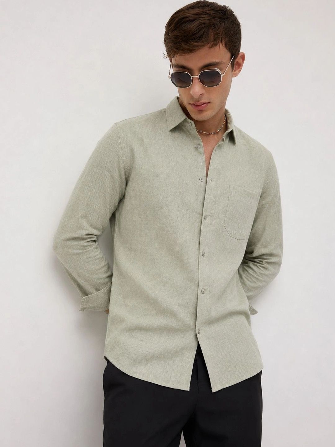 HERE&NOW Men Standard Casual Shirt