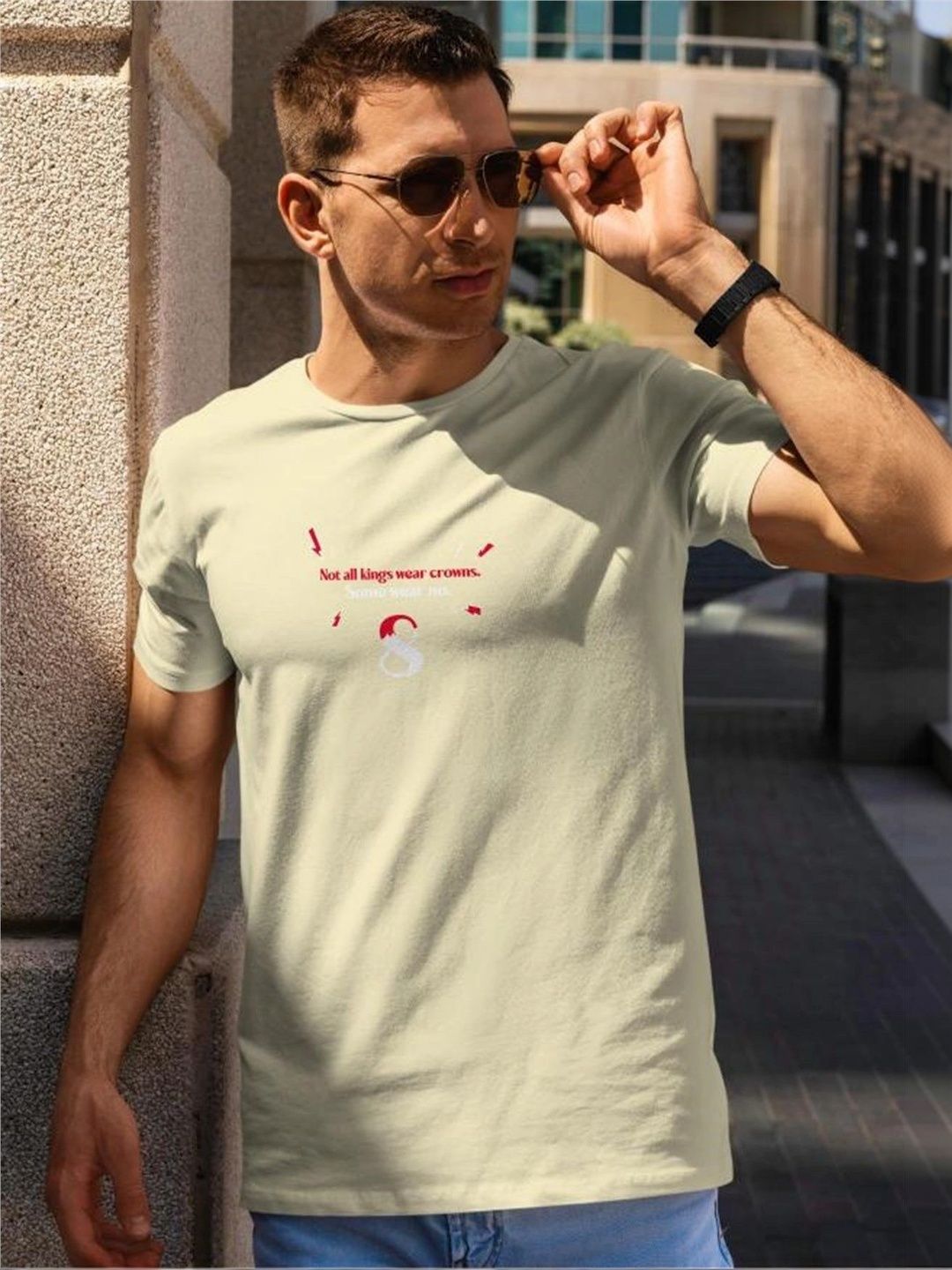 MERCHX Unisex Typography Printed T-shirt