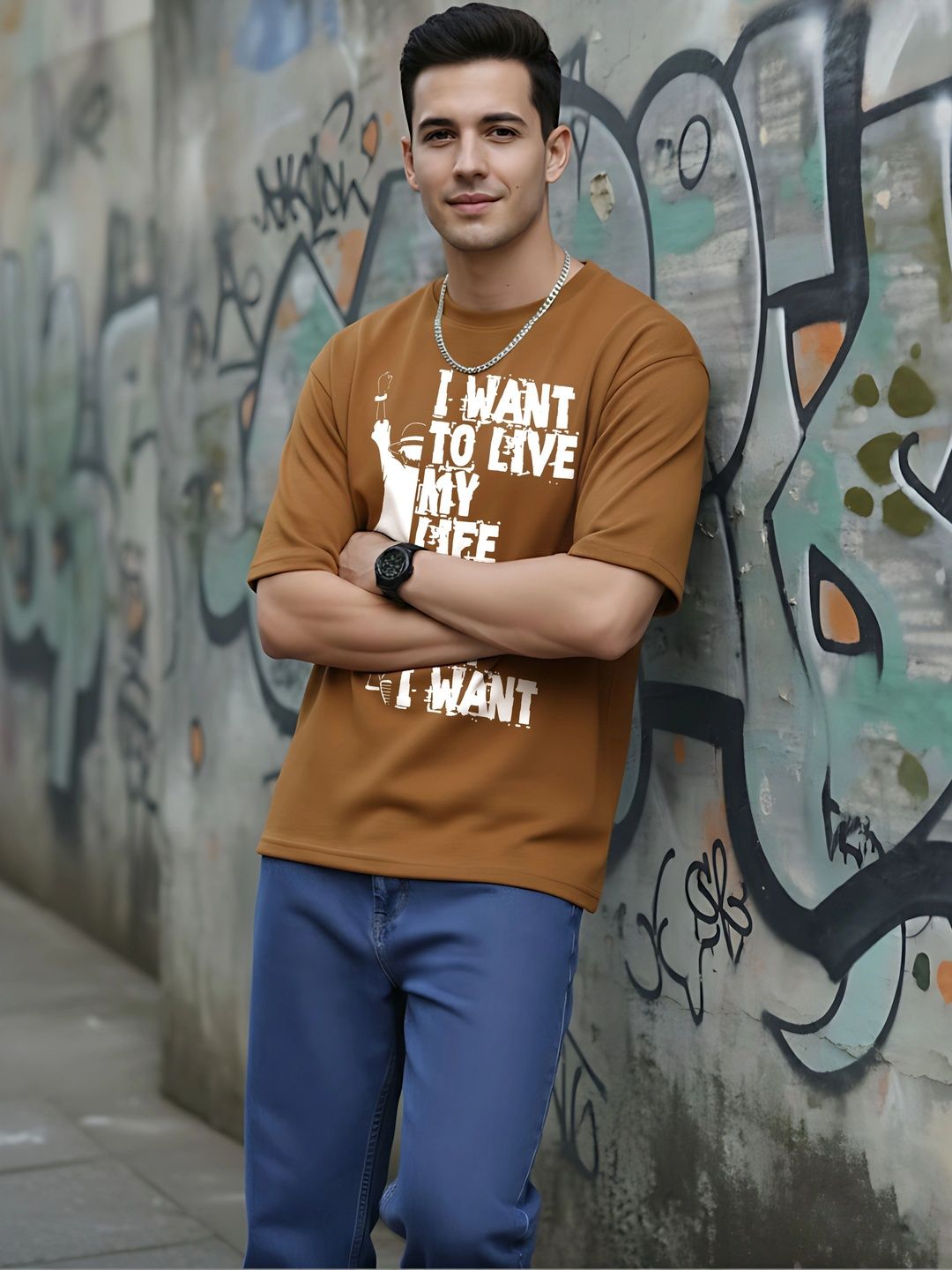 Moda Rapido Men Typography Printed T-shirt
