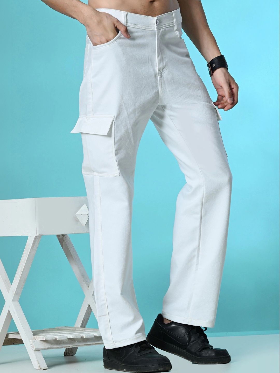 HERE&NOW Men Classic Regular Fit Mid-Rise Stretchable Jeans