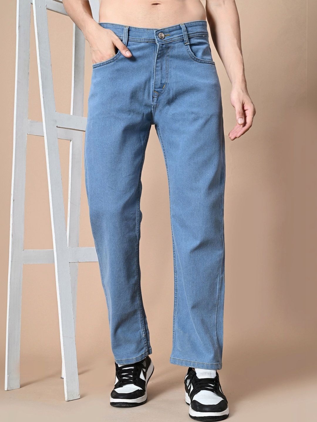 Metronaut Men Classic Regular Fit Mid-Rise Stretchable Jeans