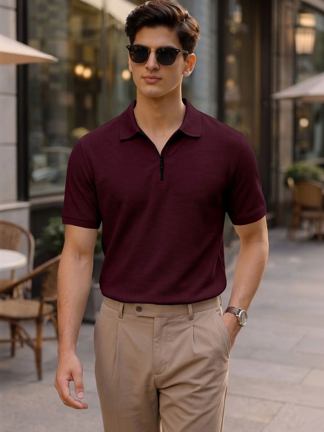 FTX Men Polo Collar T-shirt