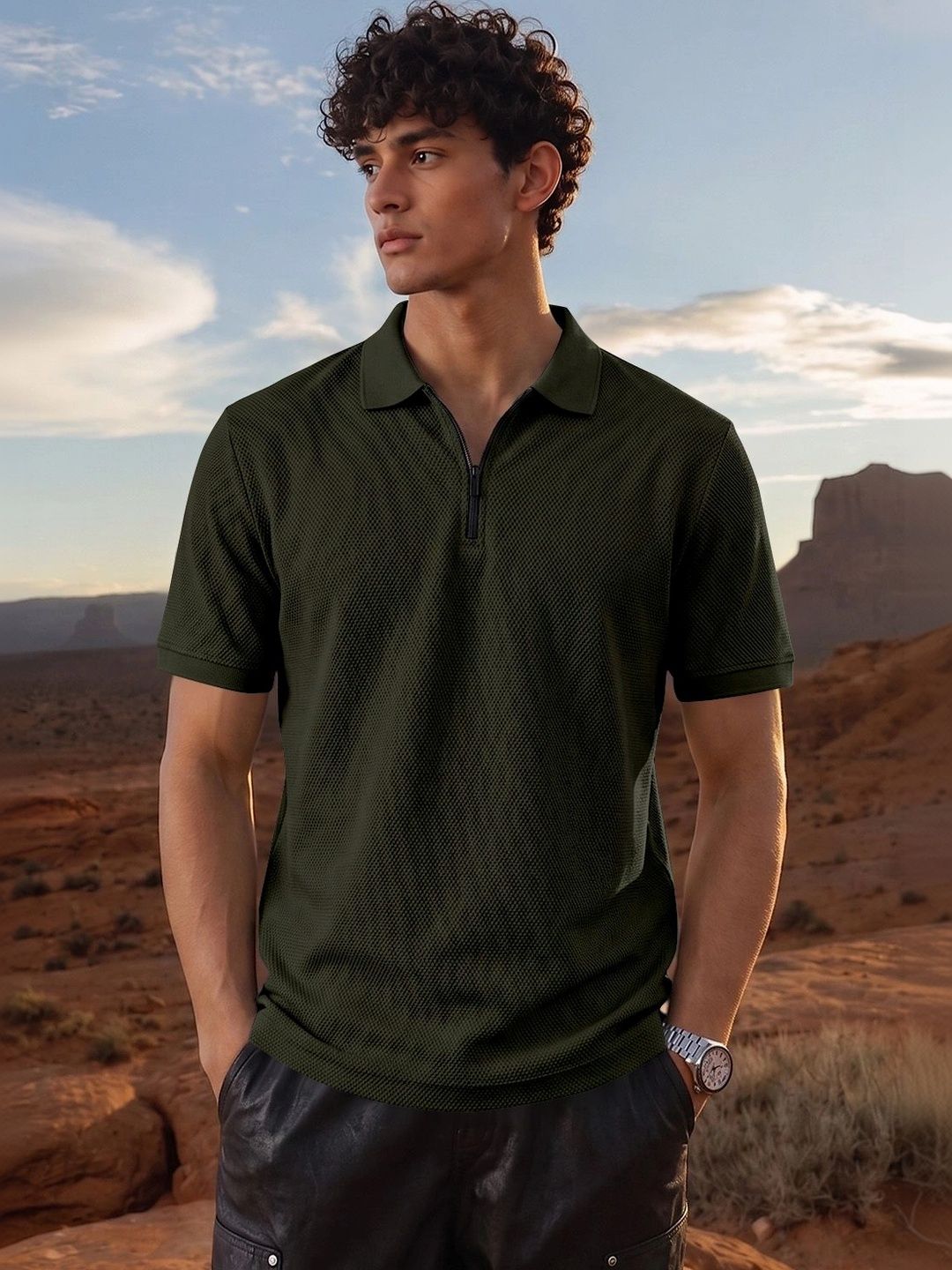 FTX Men Polo Collar T-shirt