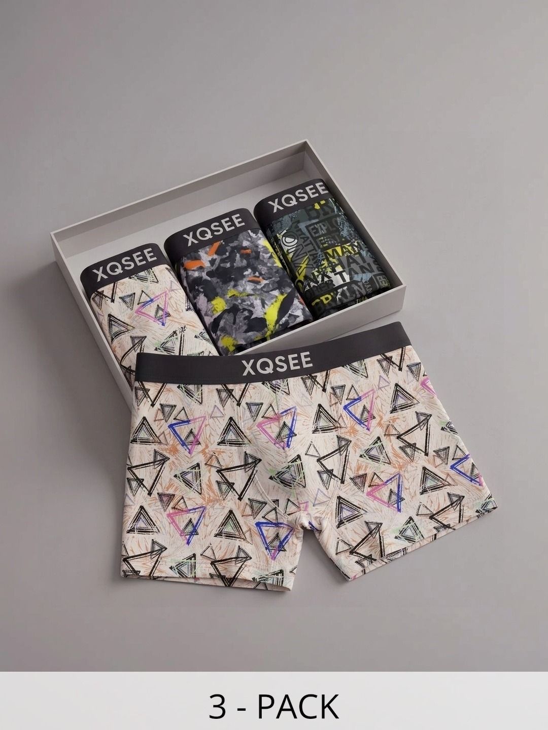 XQSEE Pack of 3 Printed Trunks