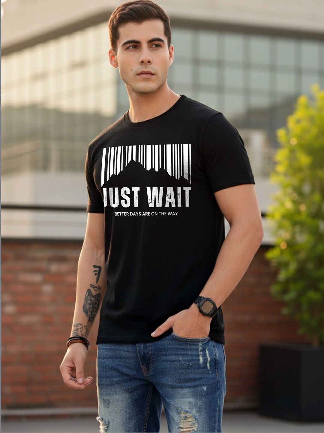 Moda Rapido Men Typography Printed T-shirt
