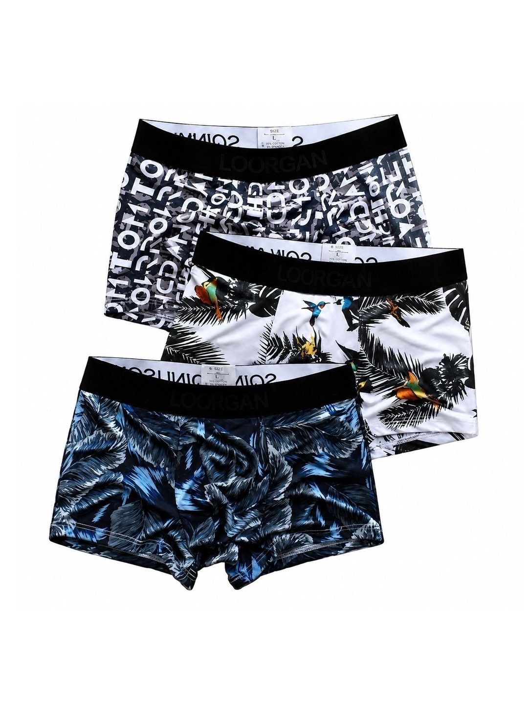 VIVA PLAST Men Pack of 3 Printed Assorted Boxer-Style Briefs