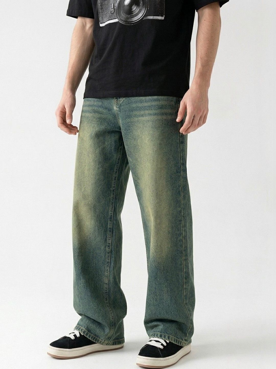HERE&NOW Men Relaxed Fit Mid-Rise Stretchable Jeans