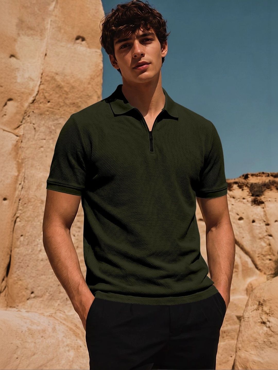 FTX Men Polo Collar T-shirt