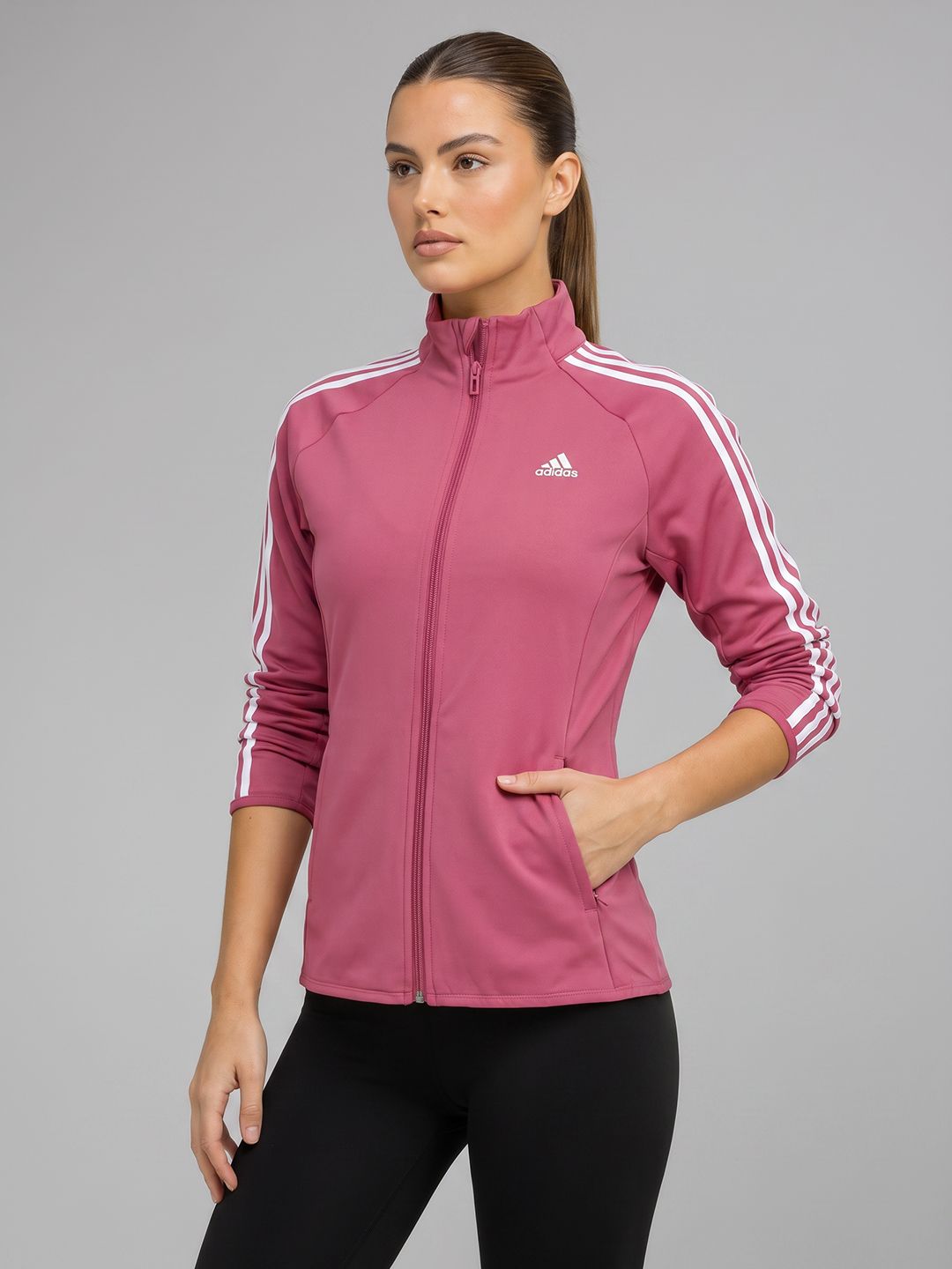 ADIDAS Striped Sporty Jacket