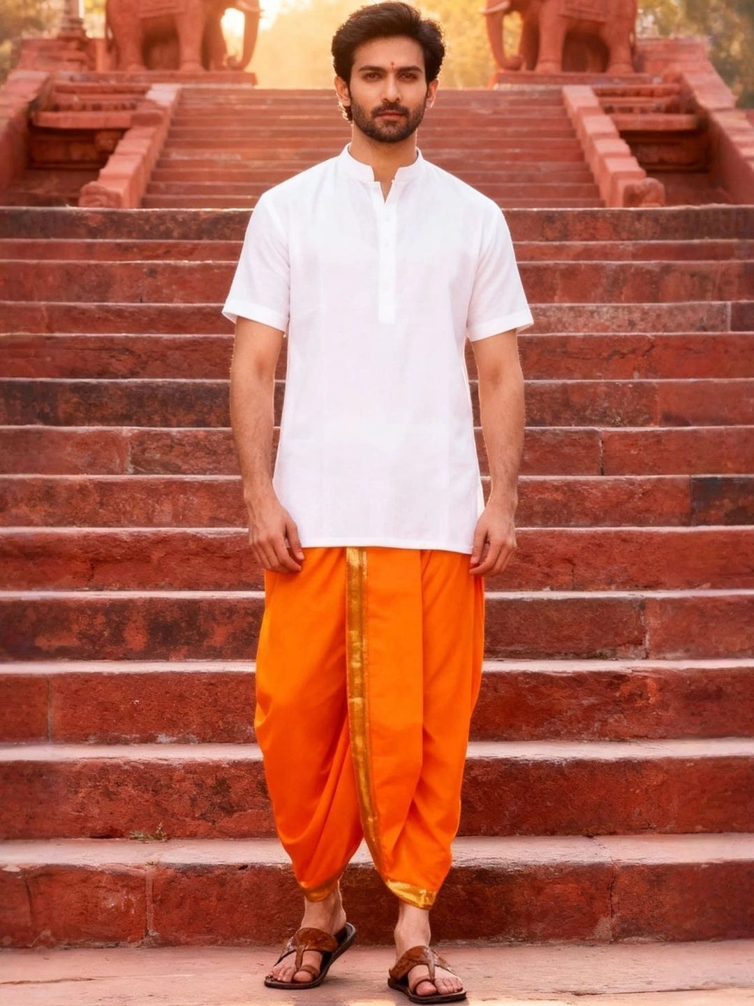 Banarasi Poshak Men Silk Dhoti Dhotis