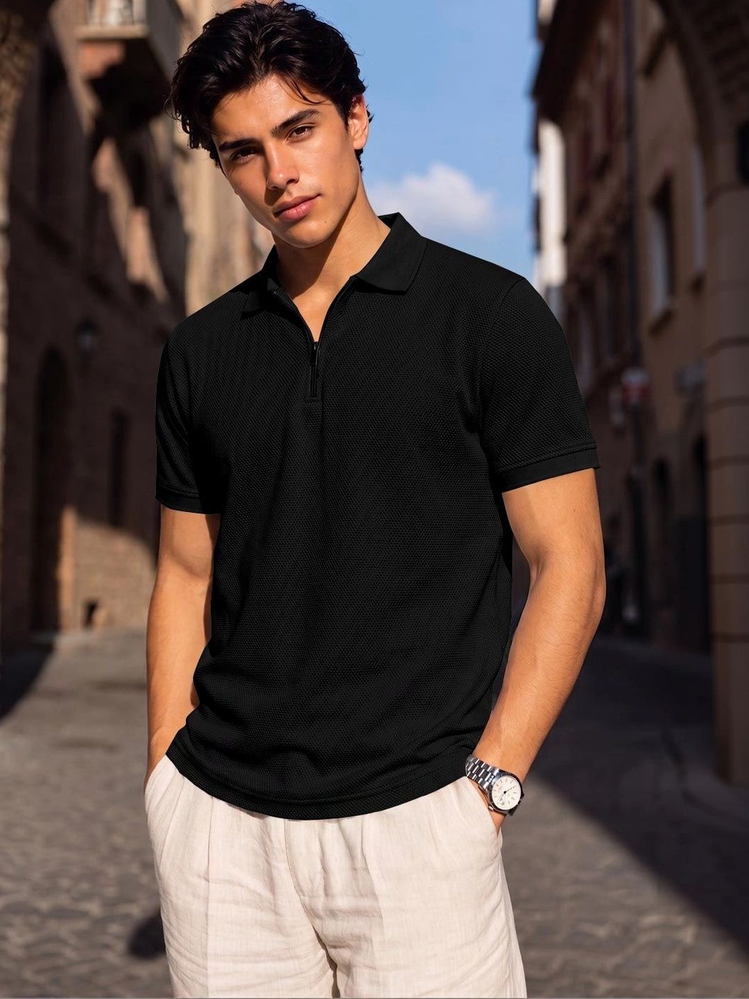 FTX Men Polo Collar T-shirt