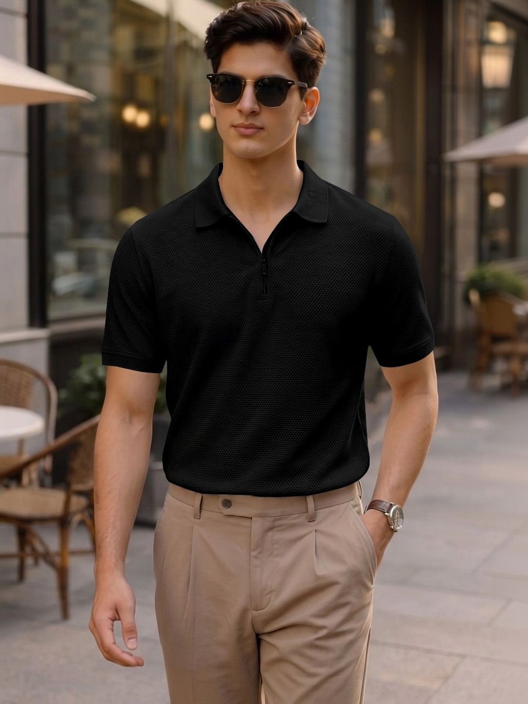 FTX Men Polo Collar T-shirt