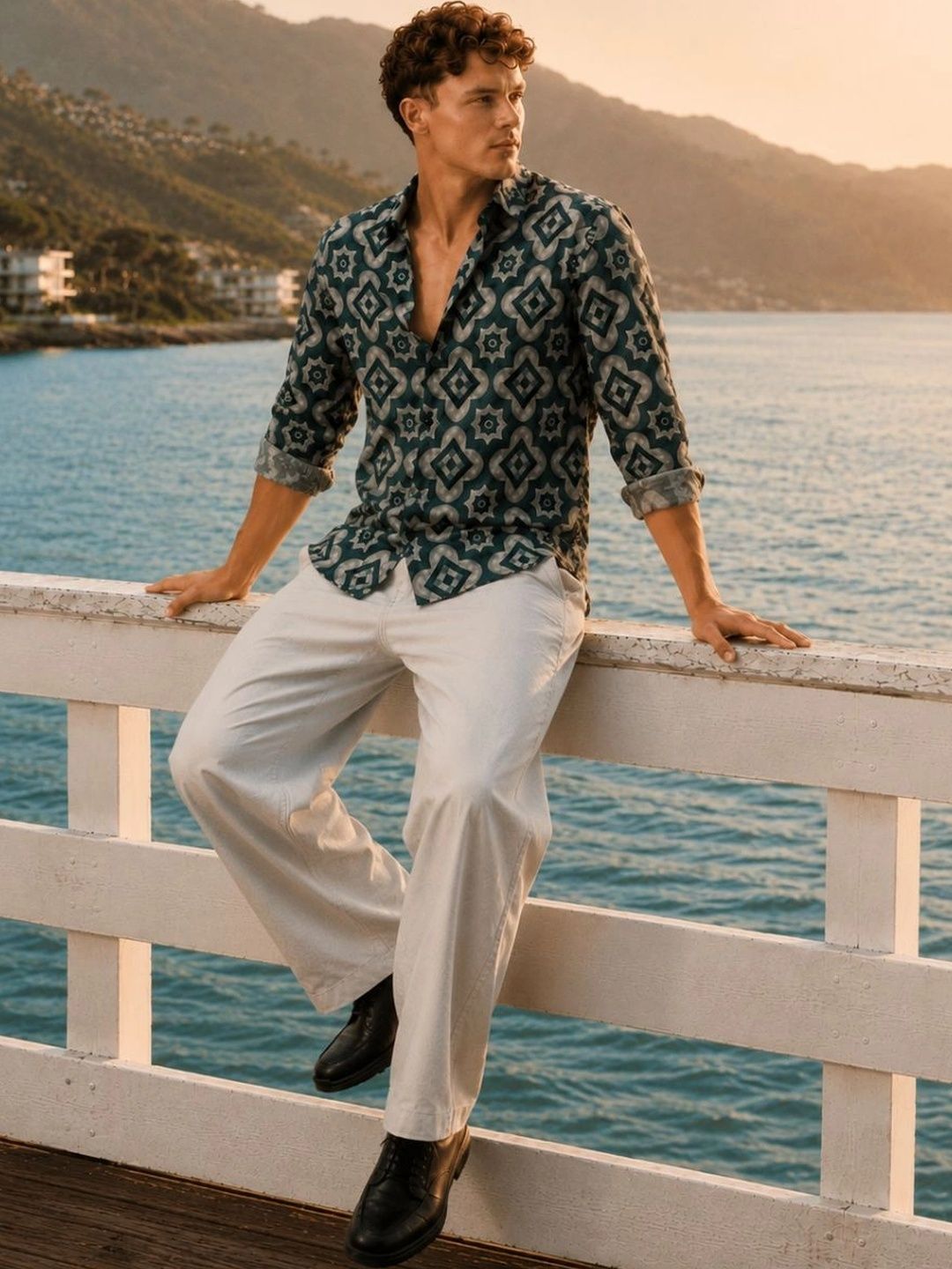 THE OLD MONKEY CO Men Printed Casual Shirt