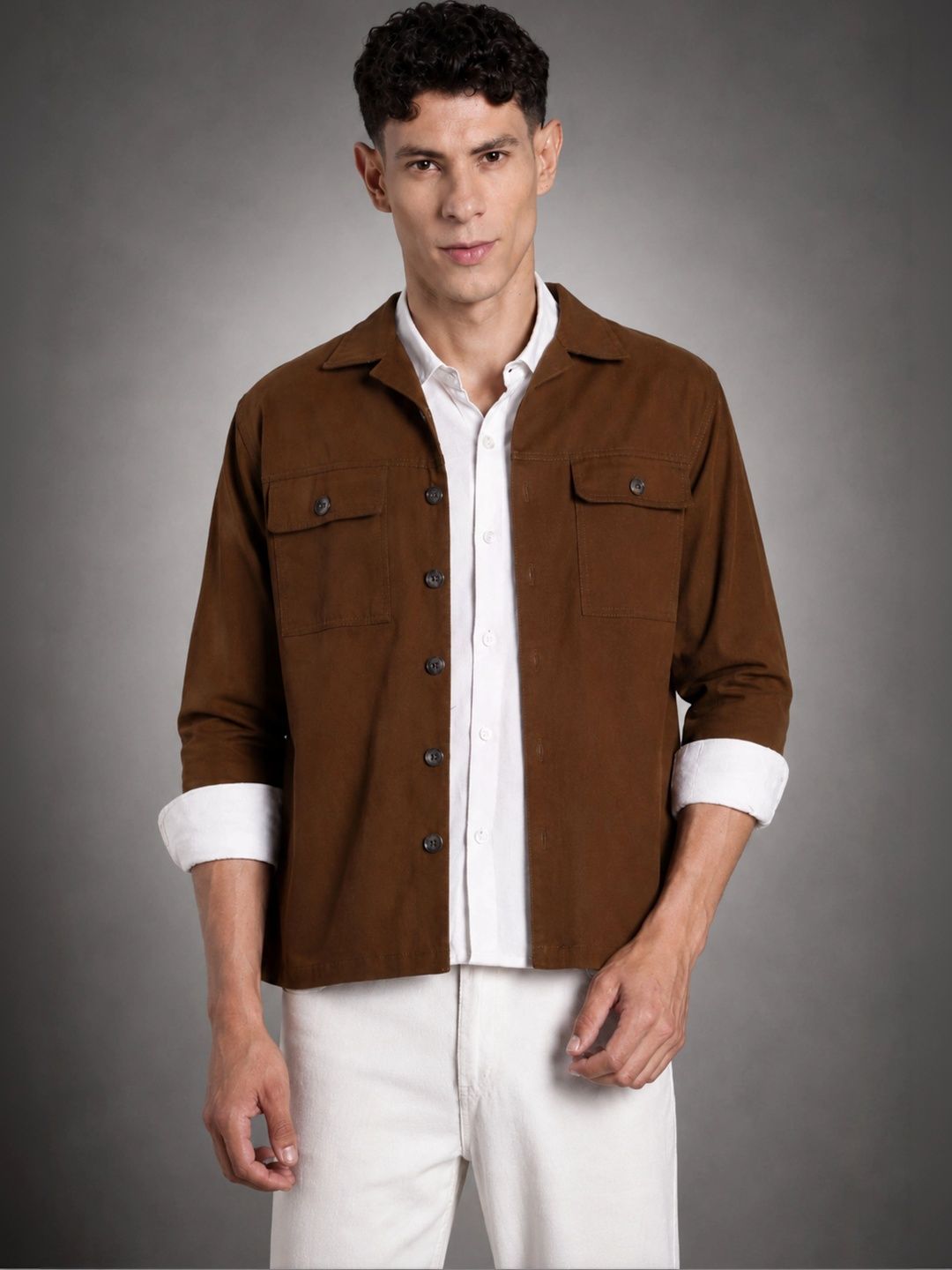 7TH LEGION Men Relaxed Fit Solid Casual Shirt
