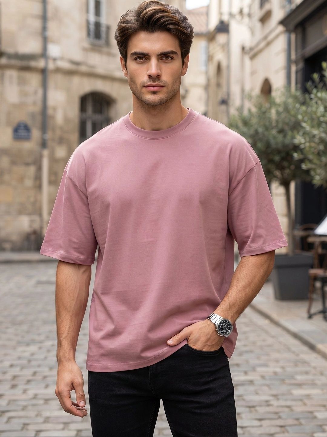 Moda Rapido Men Drop-Shoulder Sleeves T-shirt