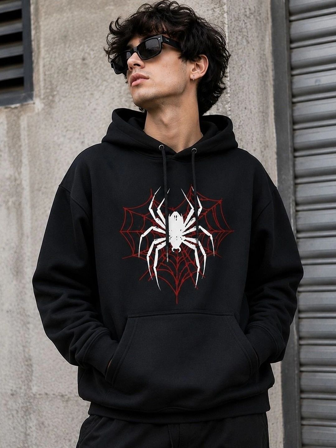 BRIEF CHICKADE Men Printed Hooded Sweatshirt