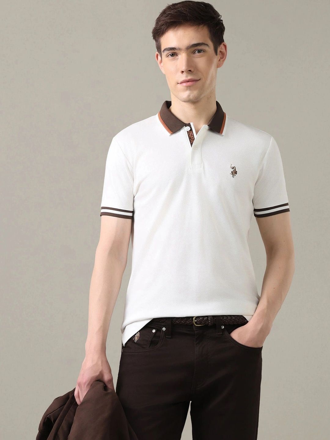 U.S. Polo Assn. Denim Co. Solid Slim Fit Polo
