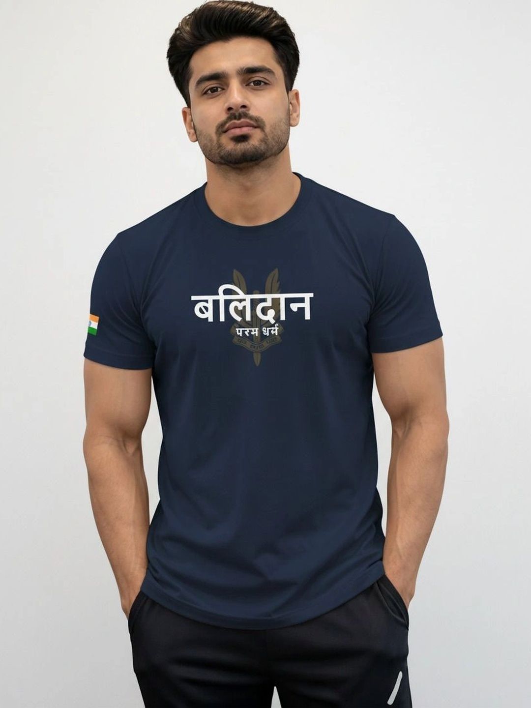 Warrior World Men Typography Printed Pure Cotton T-shirt