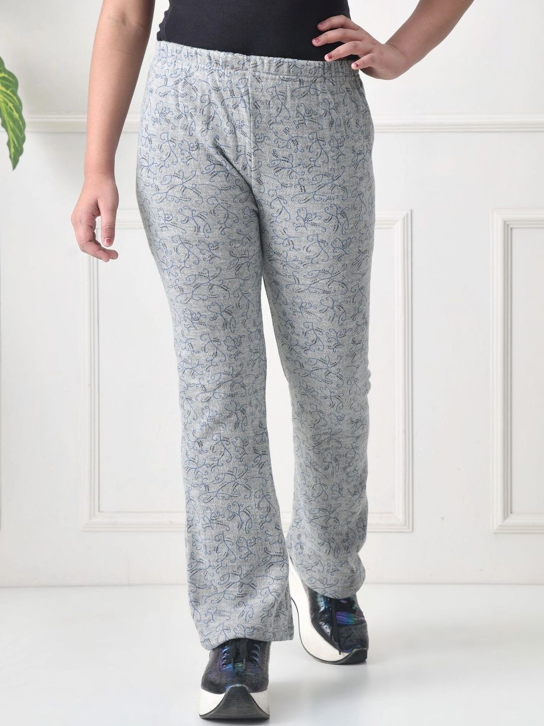 BAESD Girls Printed Knitted Palazzos