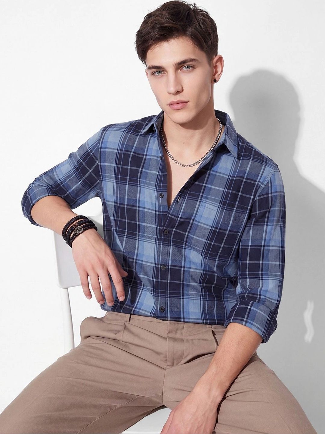 max Men Checked Casual Shirt