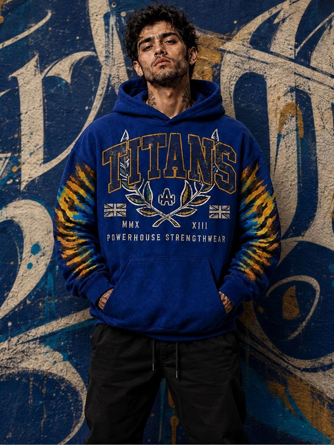 Force Men Printed Hooded Sweatshirt