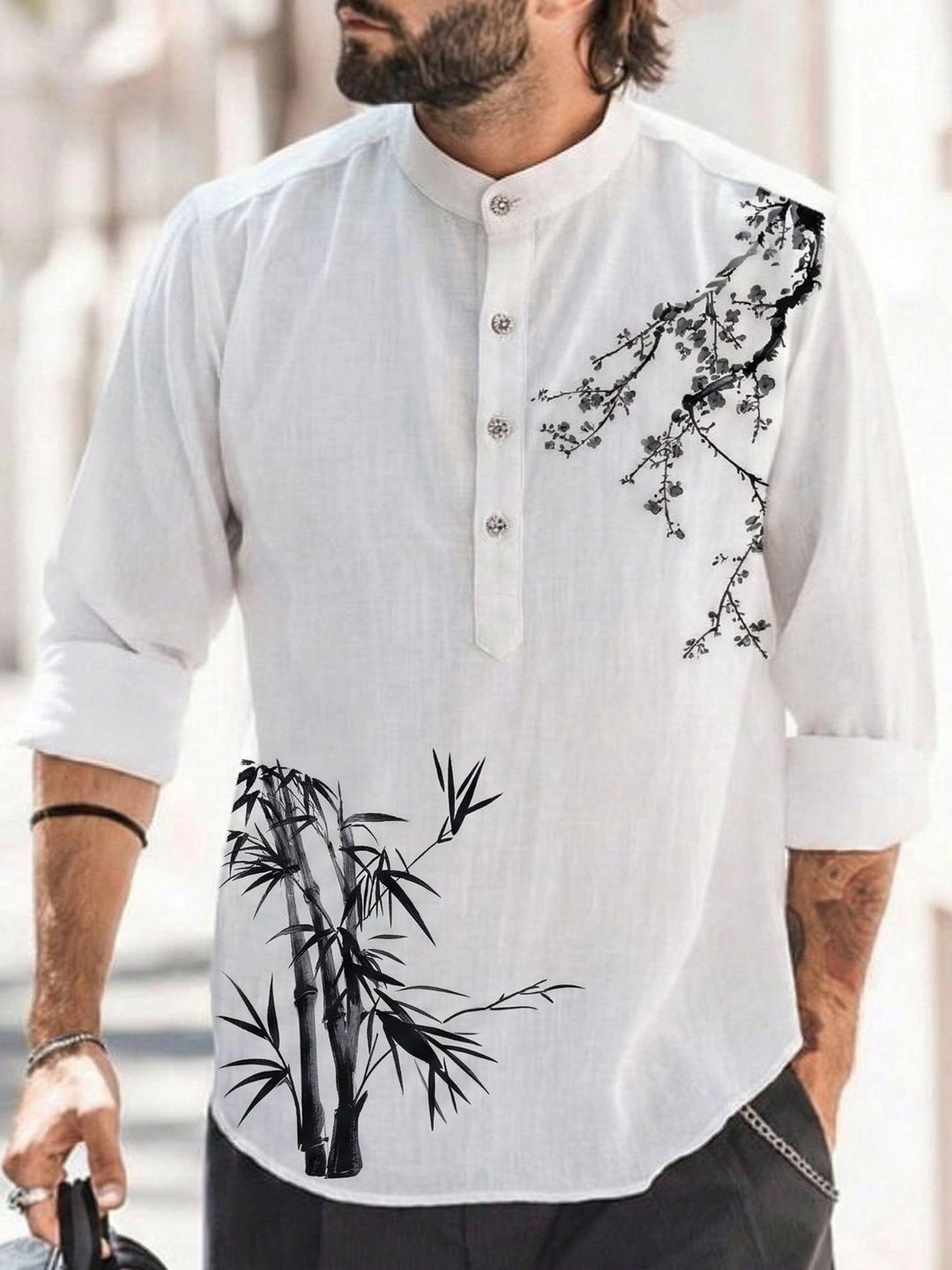 Anouk Men Placement Printed Kurta