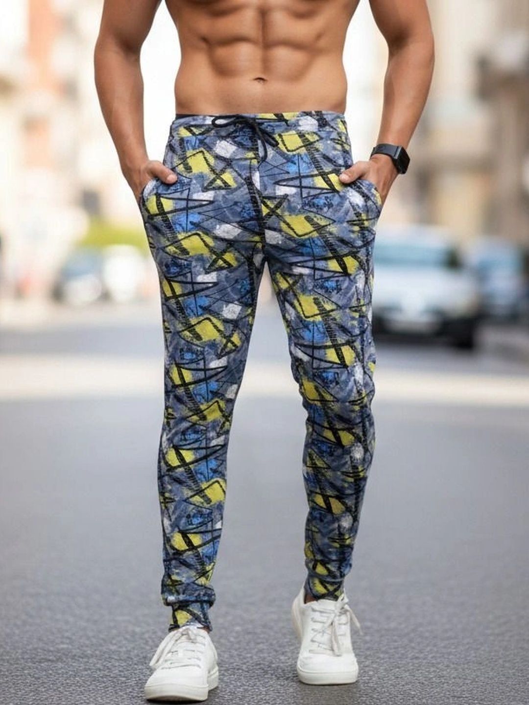 24 Street Men Jogger Mid-Rise Printed Jeans