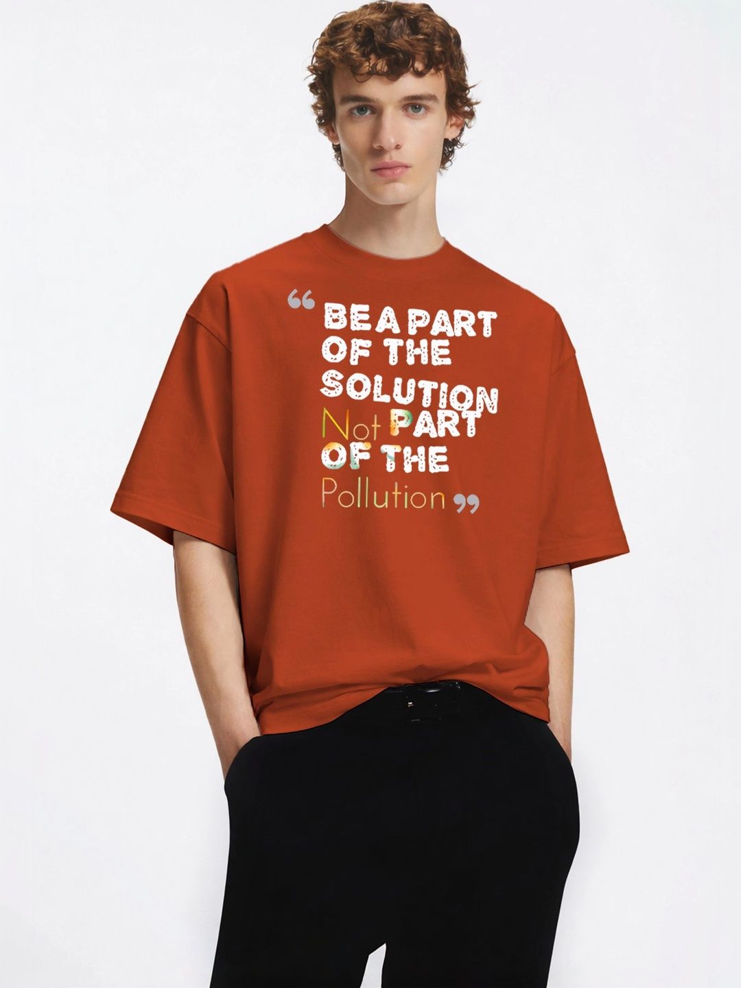 Moda rapido X TOGS & TERRE Men Typography Printed Organic Cotton Blend T-shirt