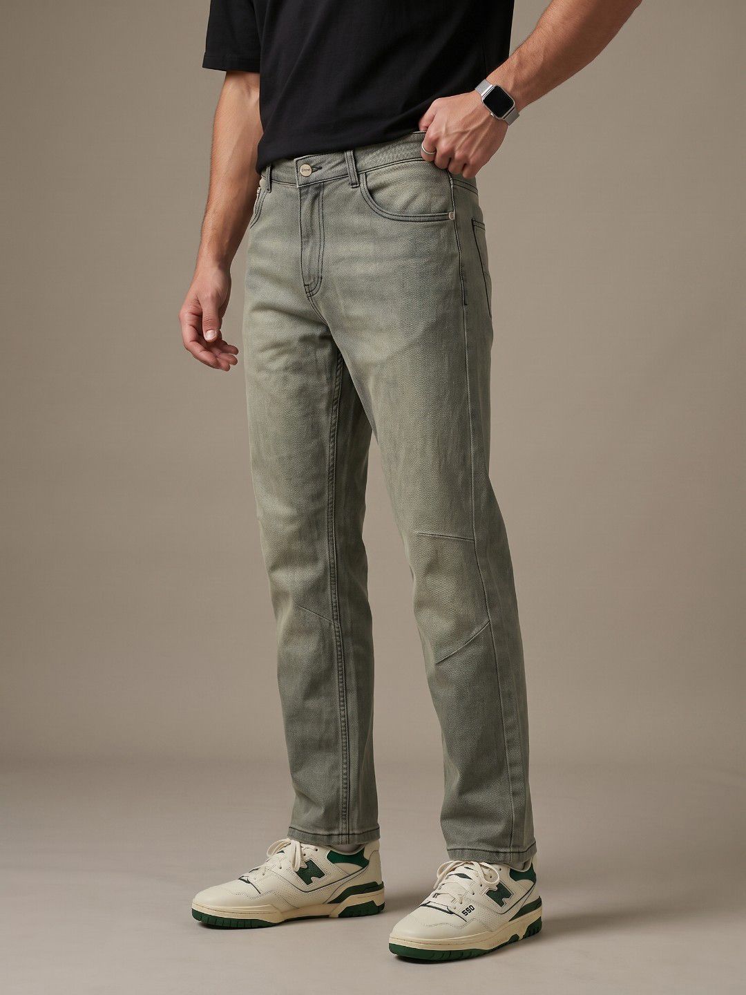 glitchez Men Slim Fit Mid-Rise Stretchable Jeans