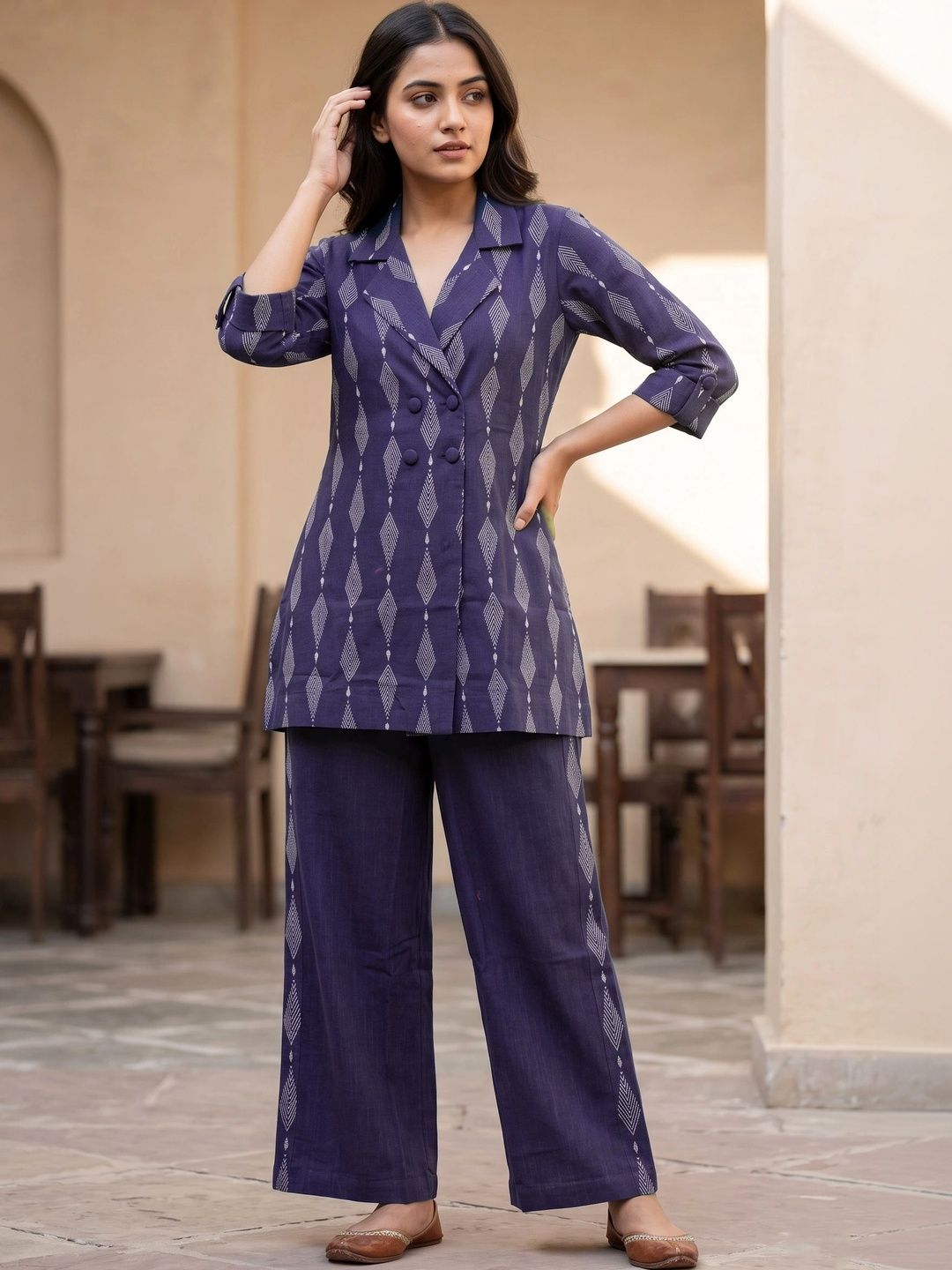LADYLINE Cotton Embroidered Co-Ord Set