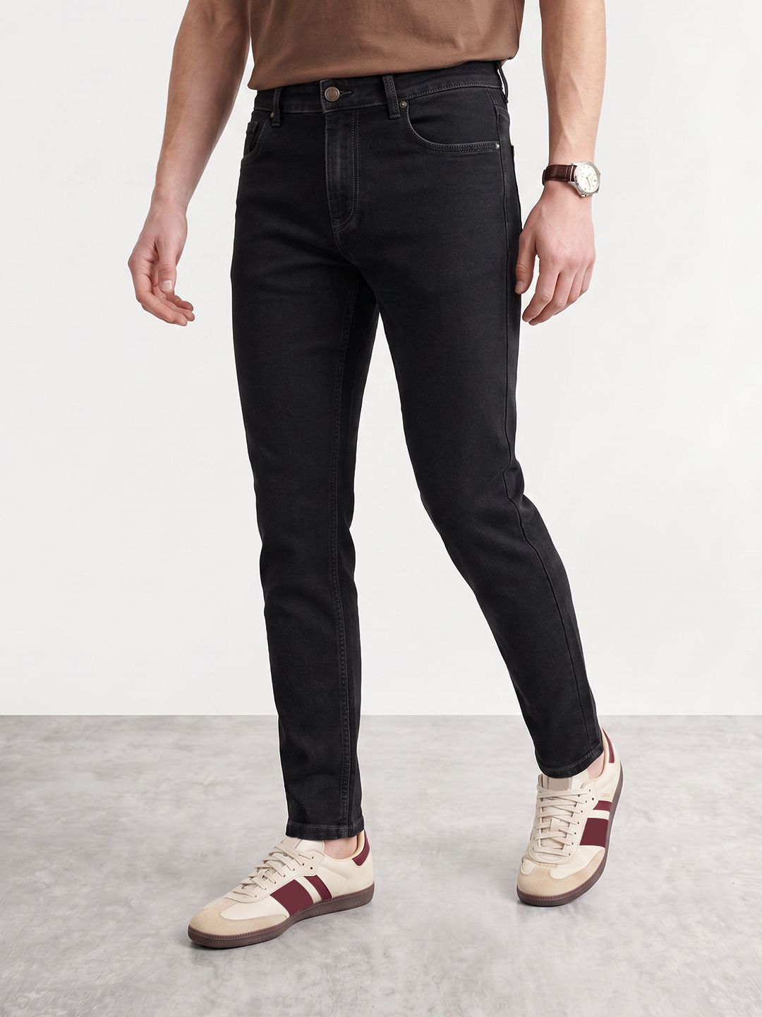 Mast & Harbour Men Carrot Fit Stretchable Jeans