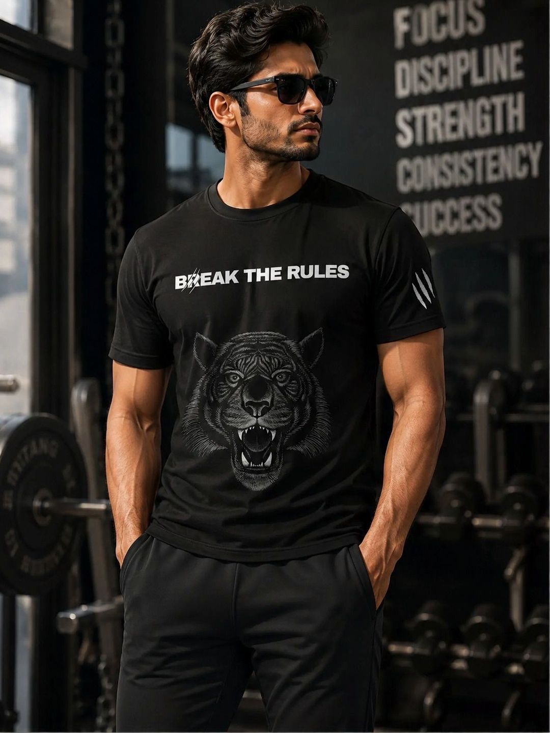 Warrior World Men Printed Pure Cotton T-shirt