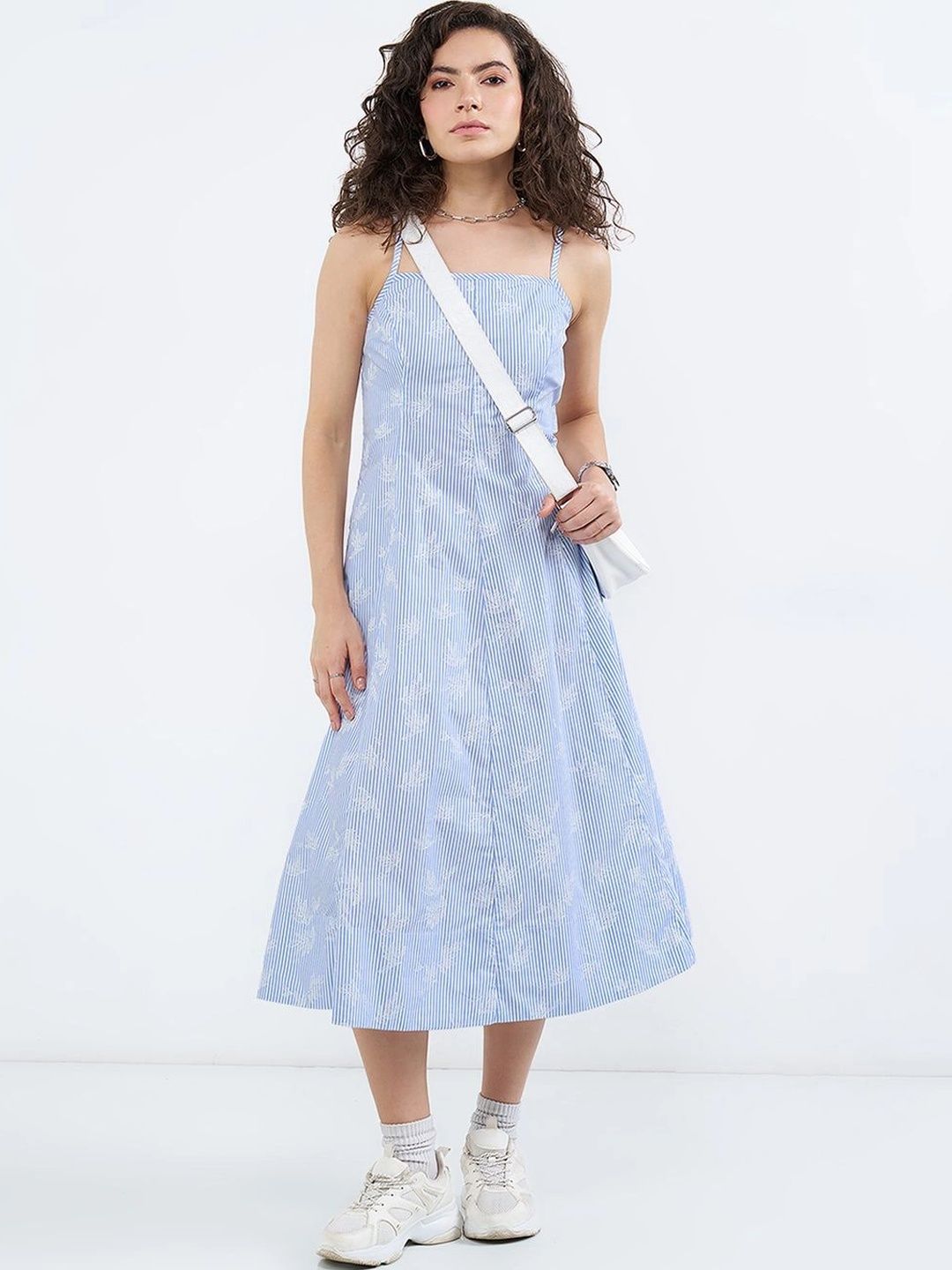 SF JEANS by Pantaloons Striped A-Line Midi Dress