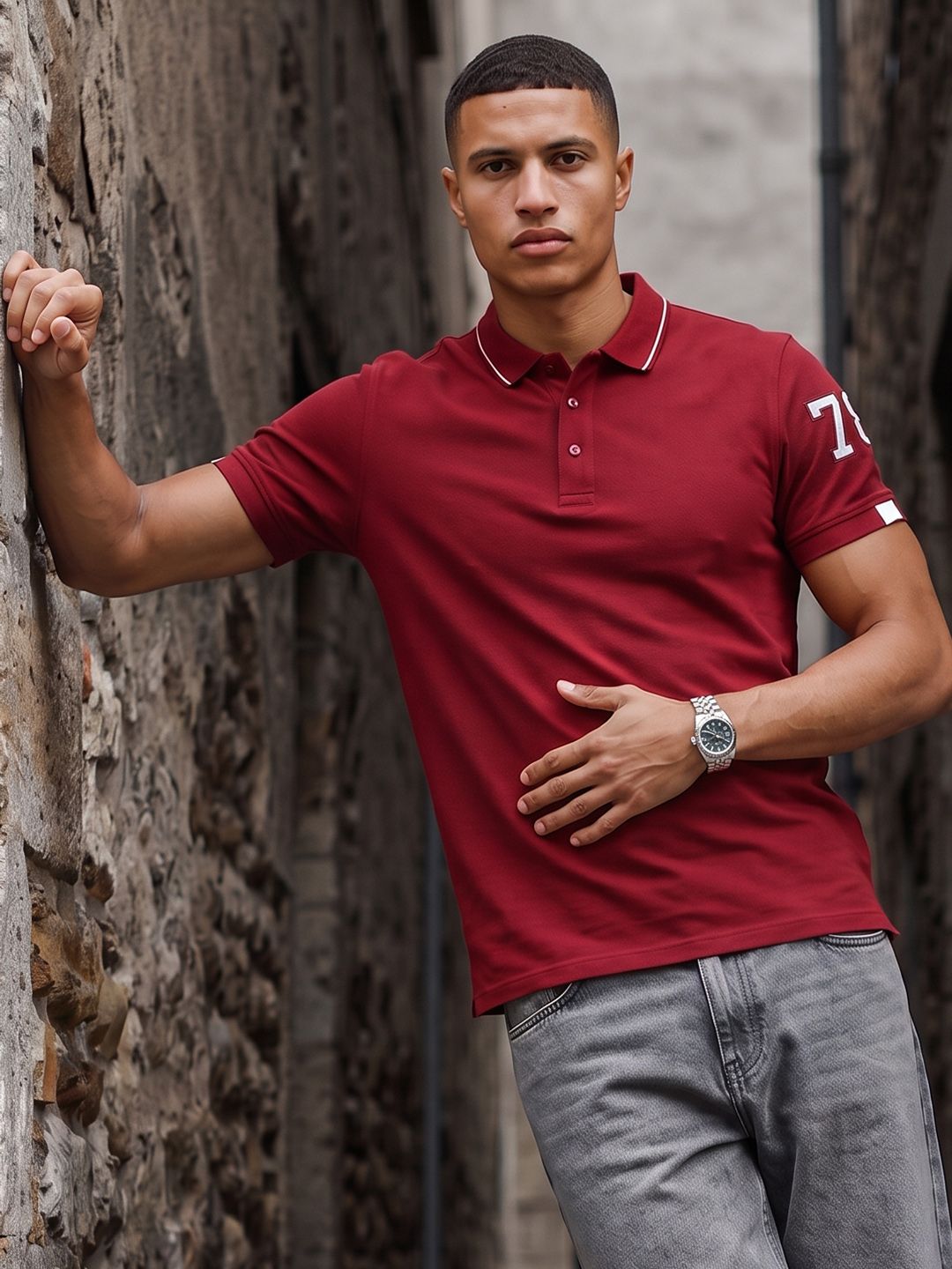 The Roadster Life Co. Polo Collar Pure Cotton T-shirt