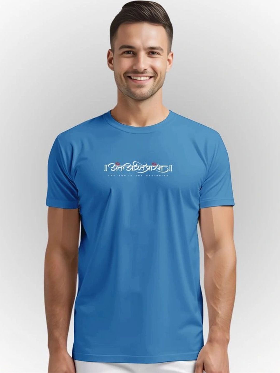 Warrior World Men Typography Printed Pure Cotton T-shirt