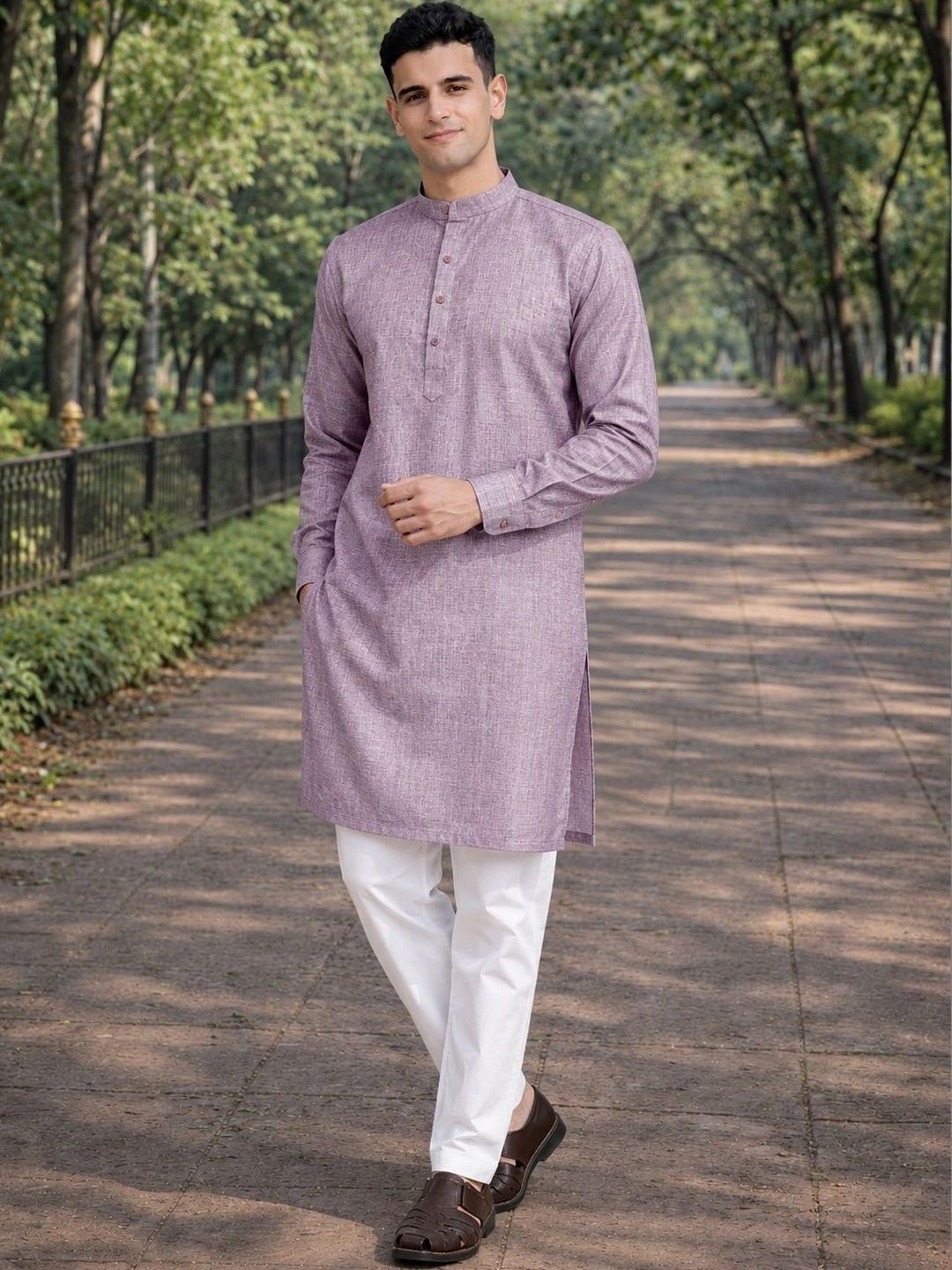 Anouk Men Cotton Linen Kurta