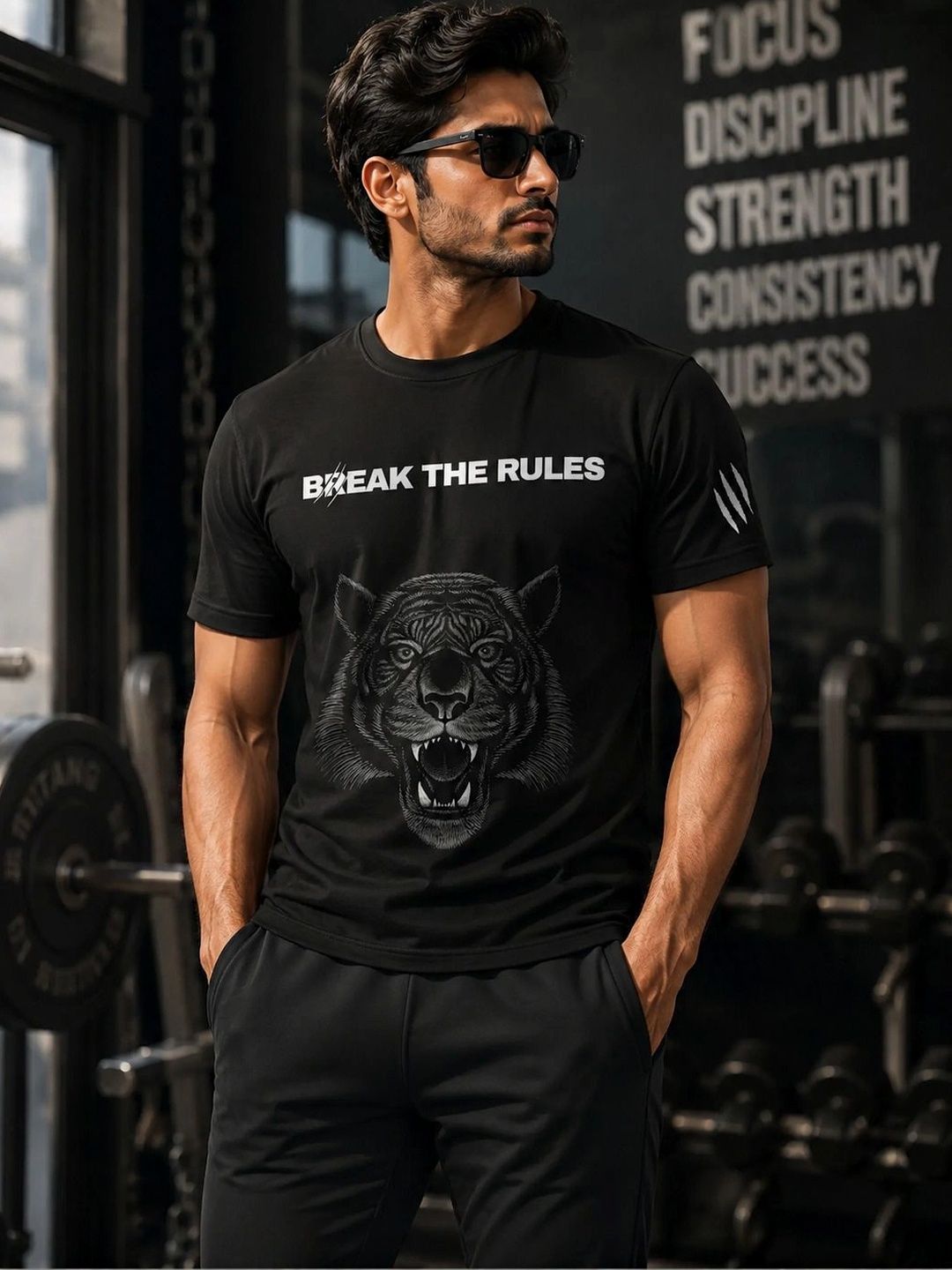 Warrior World Men Printed Pure Cotton T-shirt
