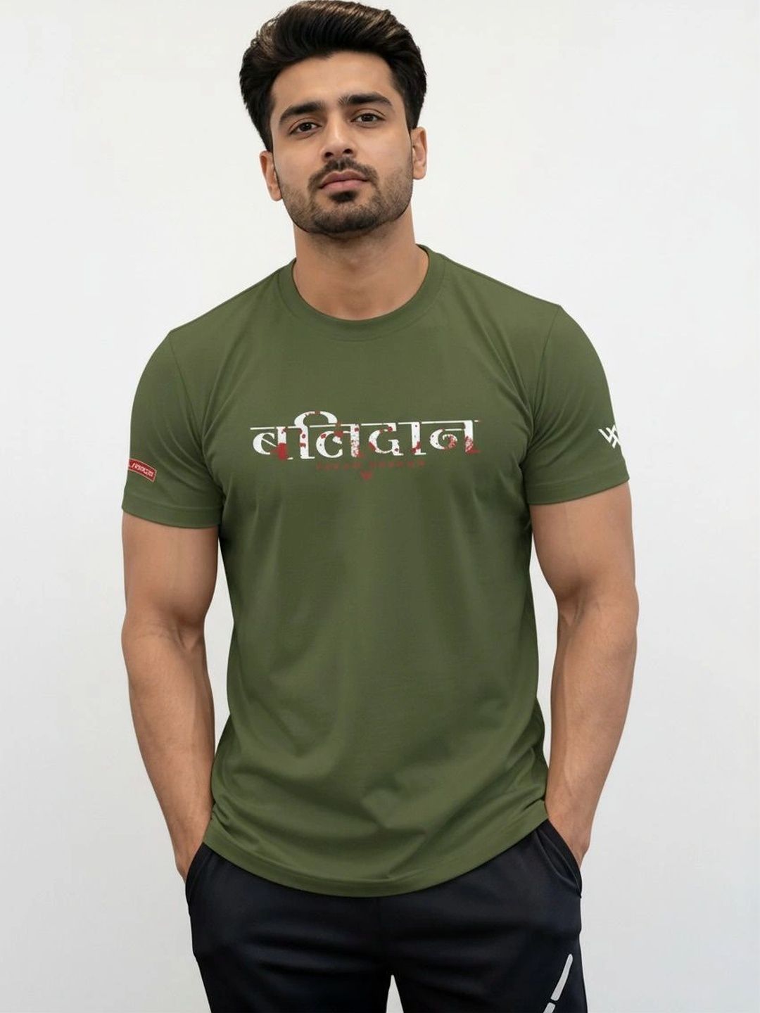Warrior World Men Typography Printed Pure Cotton T-shirt