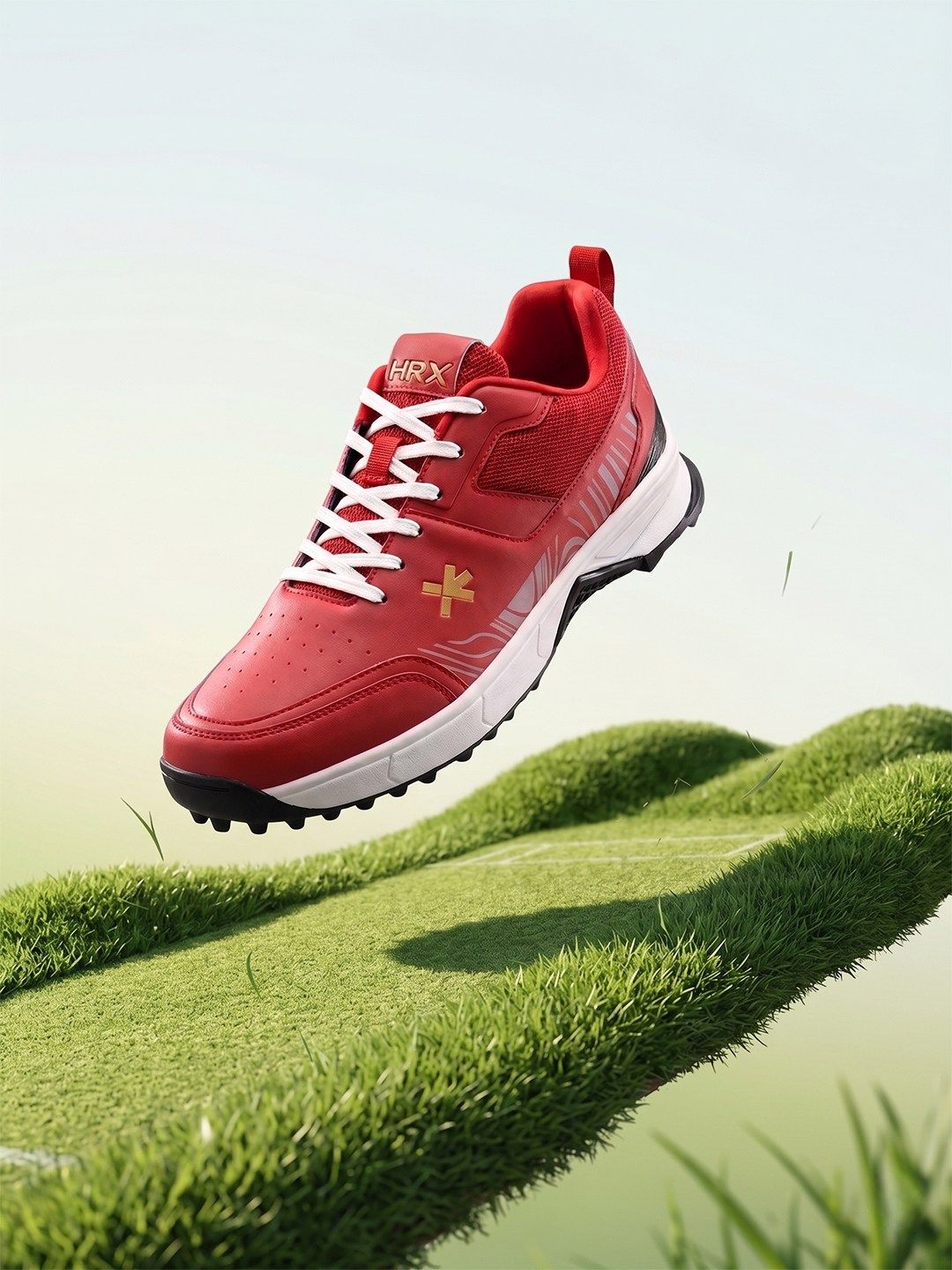 HRX by Hrithik Roshan Men Mesh Cricket Non-Marking Shoes