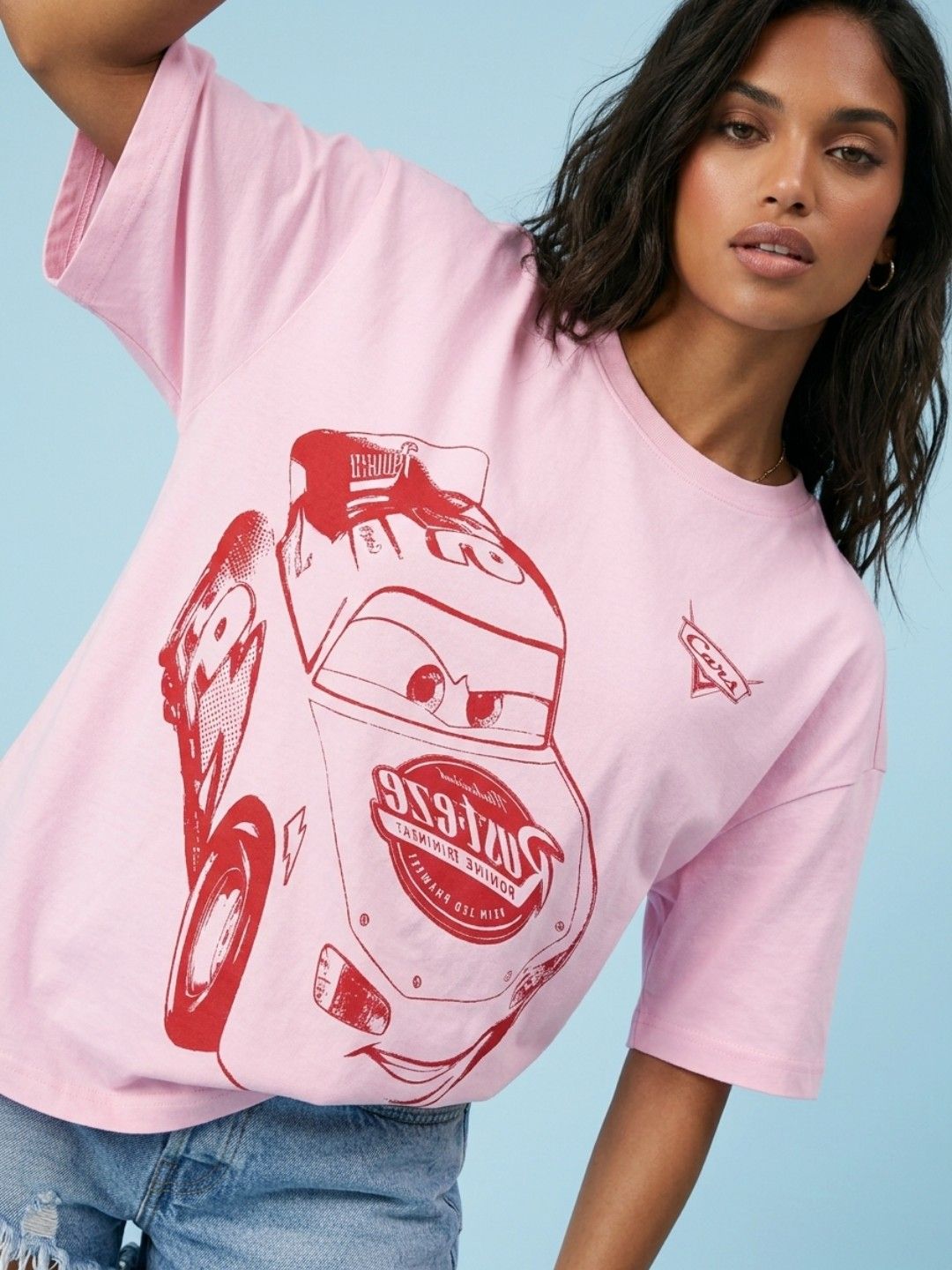 SPORT STREET by glitchez Graphic Printed Drop-Shoulder Sleeves Oversized T-shirt