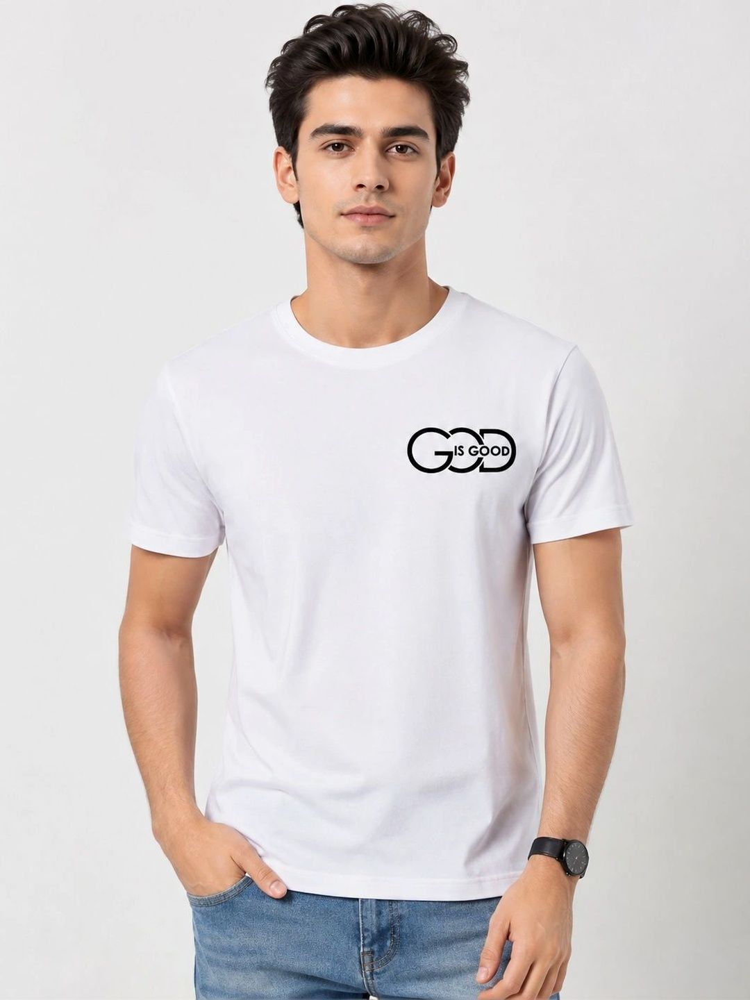 Angel Bella Men Typography Printed T-shirt