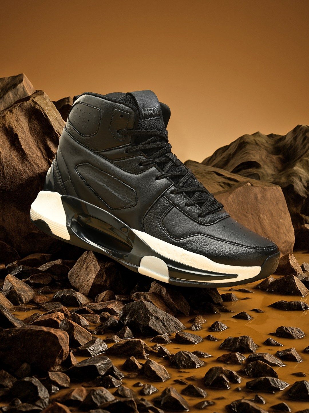 HRX by Hrithik Roshan Men Mid-Top Non-Marking Basketball Sports Shoes